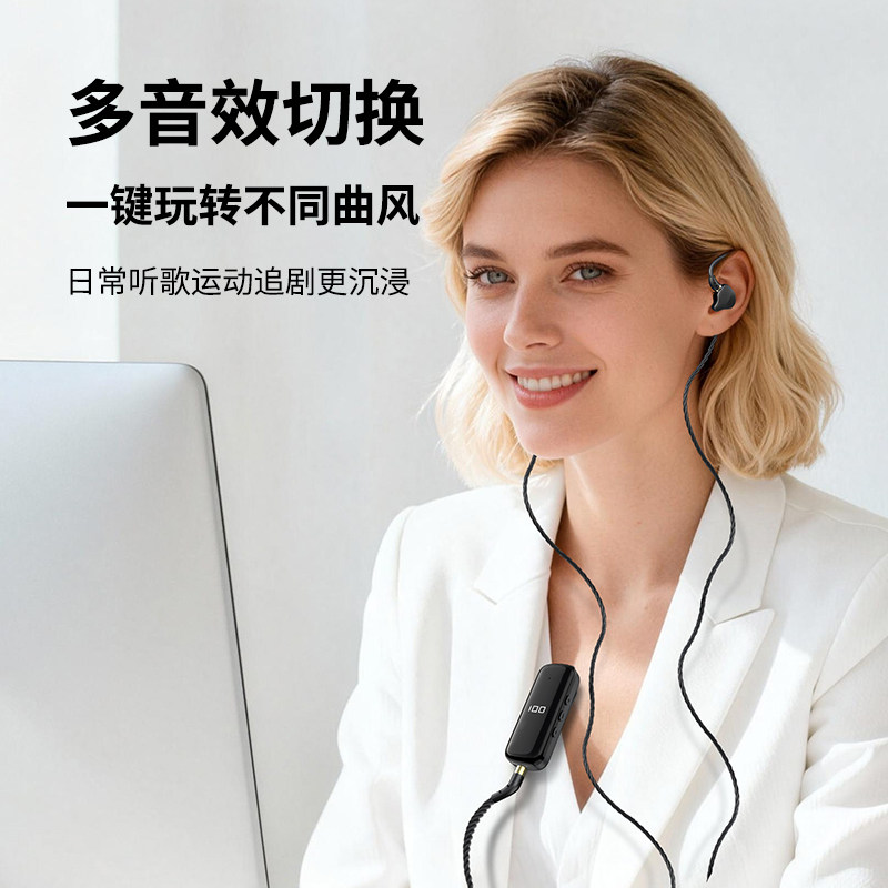 新款重低音领夹式工厂蓝牙耳机超长续航接收器上班降噪耳塞式隔音