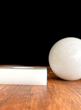 白玉风水球摆件天然客厅招财