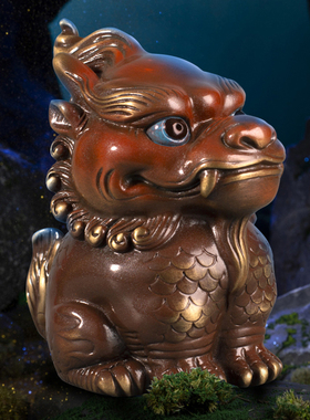 铜艺世家中国风龙九子嘲风摆件