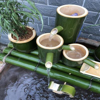 View Streaming Water Spray Water Willpower Made of water bamboo cylinders Fabrication Vi pieces Basin Springs Home View Style Car Residence VIEW WIND DAY TYPE CLOTHING