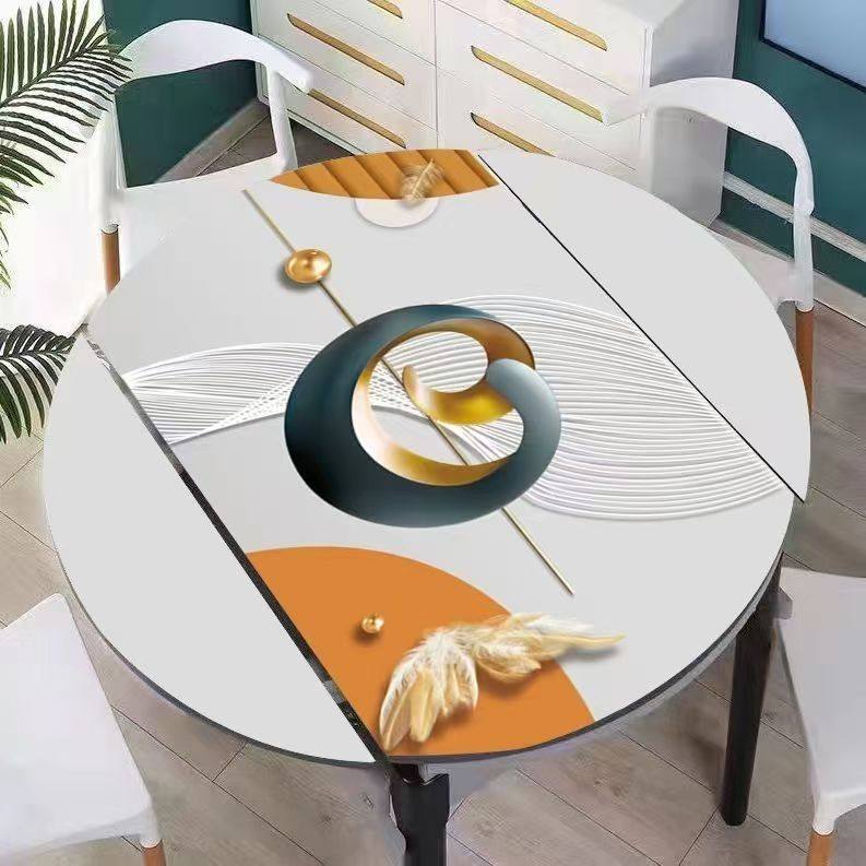 椭圆形餐桌布现代简约防水防油免洗pvc软玻璃可折叠伸缩桌桌布,淘宝优惠券,粉丝福利购,淘宝优惠卷