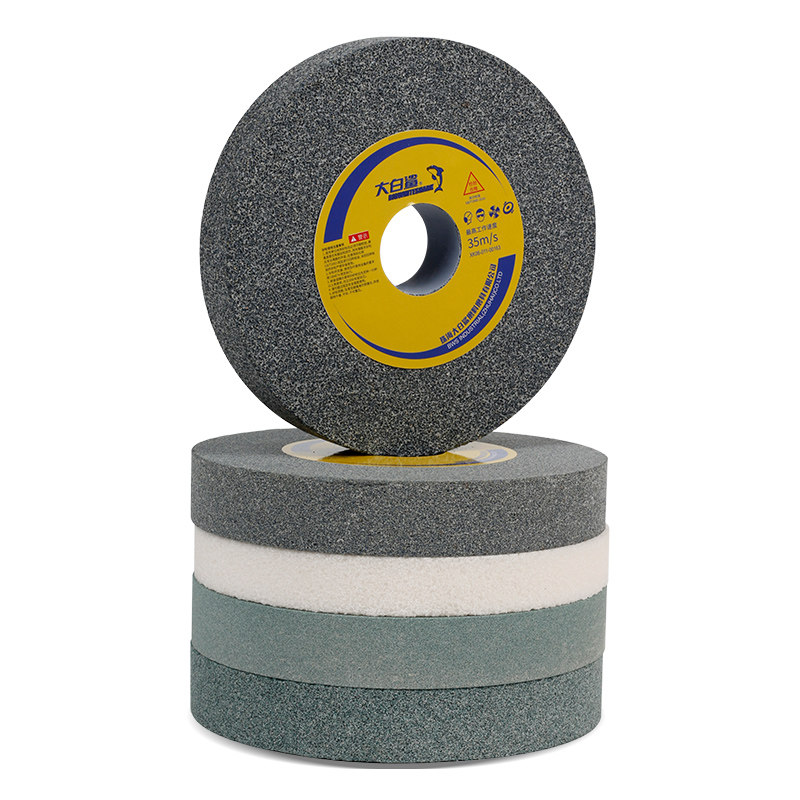 大白鲨砂轮片白刚玉150平行绿碳化硅台磨机陶瓷钨钢沙轮机磨刀石 - 图2