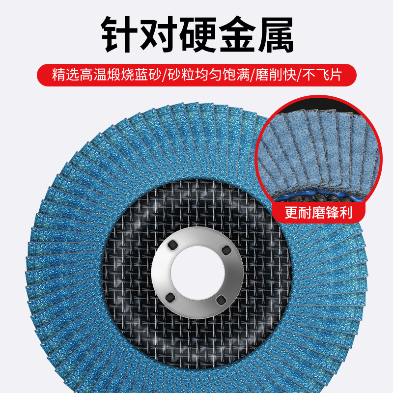 大白鲨不锈钢专用百叶轮打磨片百叶片百页抛光金属打磨砂页盘80目 - 图2