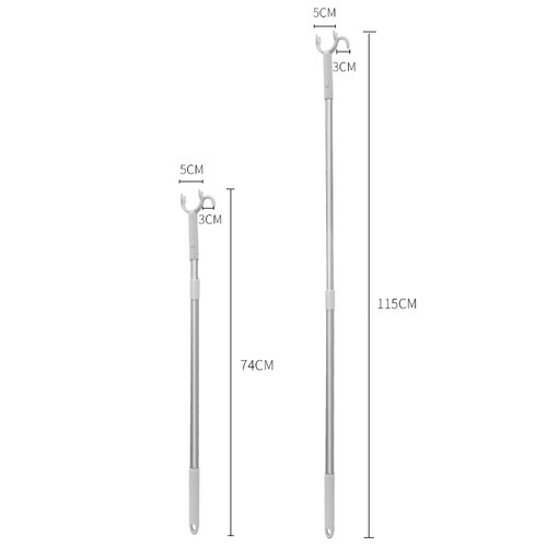 撑衣杆晾衣杆叉丫可伸缩家用铝杆叉头宿舍加长挑挂取衣叉杆晾衣捍 - 图3