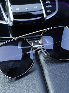 海之卿胖人眼镜大脸男士墨镜超大框蛤蟆镜方形特大号司机圆脸太阳