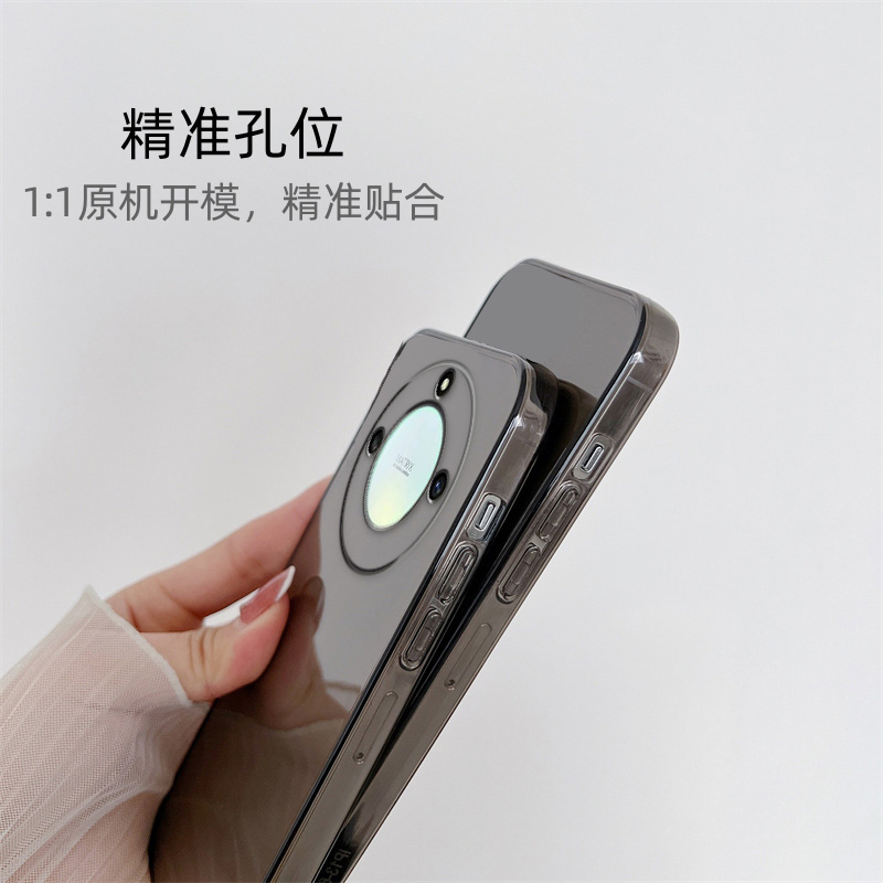 冠客适用荣耀X40直边相框手机壳honorX40RMOANoo叉四+硅胶保护套超薄软边透明四角加厚镜头全包男女新款 - 图0