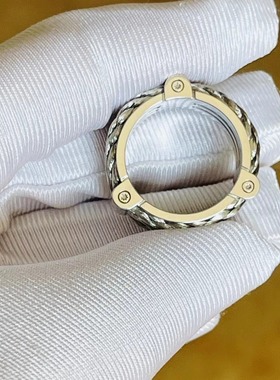 戒指男生18K金欧美指环精钢缆绳