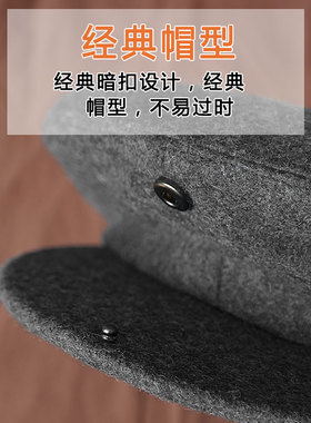 前进帽经典鸭舌帽保暖爸爸帽子