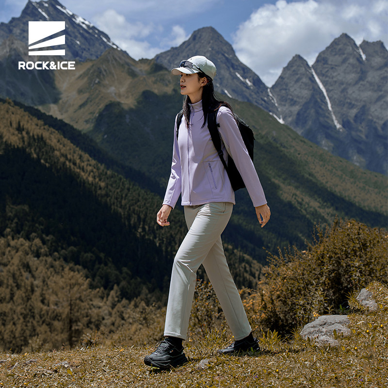 ROCKICE立领软壳衣女新款户外防风保暖徒步登山外套商务休闲夹克,淘宝优惠券,粉丝福利购,淘宝优惠卷