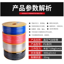  High pressure windpipe air compressor PU8 * 5 pneumatic hose outer diameter 8MM air pump gas line 12 10 * 6 5 6 * 4 *
