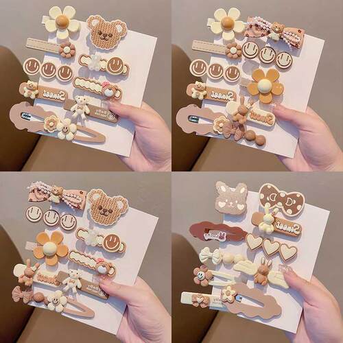 Cute Childrens Hairpin Milk Curry Color Side Clip Bangs Hai - 图2