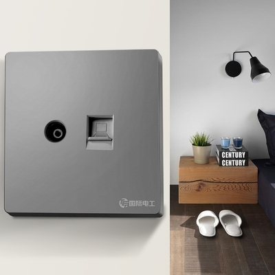 Home Face Electric Type with Complexe 86 Concealed Two Nets A Socket of the Socket Horizon with a line of involue and board inserts 