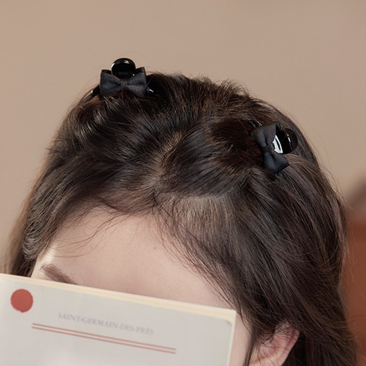 T抓夹/小/刘海C1pl0-侧边前额刘海发夹蝴蝶结小抓夹女发饰头饰 - 图1