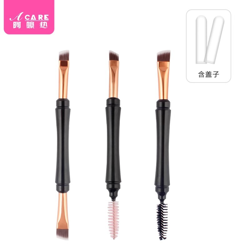 眉刷/双头B1vq0-眉毛刷眼影斜角眉粉刷子便携工具女睫毛眉梳眉 - 图1