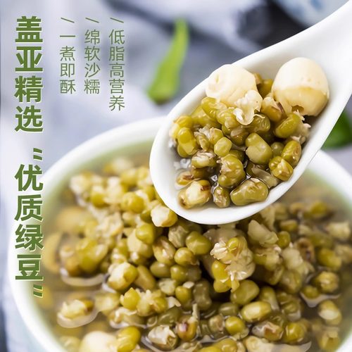 盖亚农场 新货绿豆1斤东北发芽专用绿豆新鲜可脱皮批发杂粮绿豆 - 图0