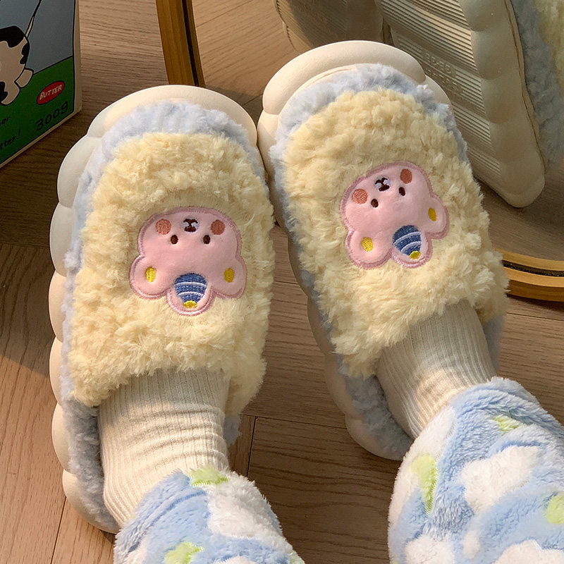 棉拖鞋女士冬天2024新款室内家居月子产后秋冬毛加绒棉鞋冬季女款
