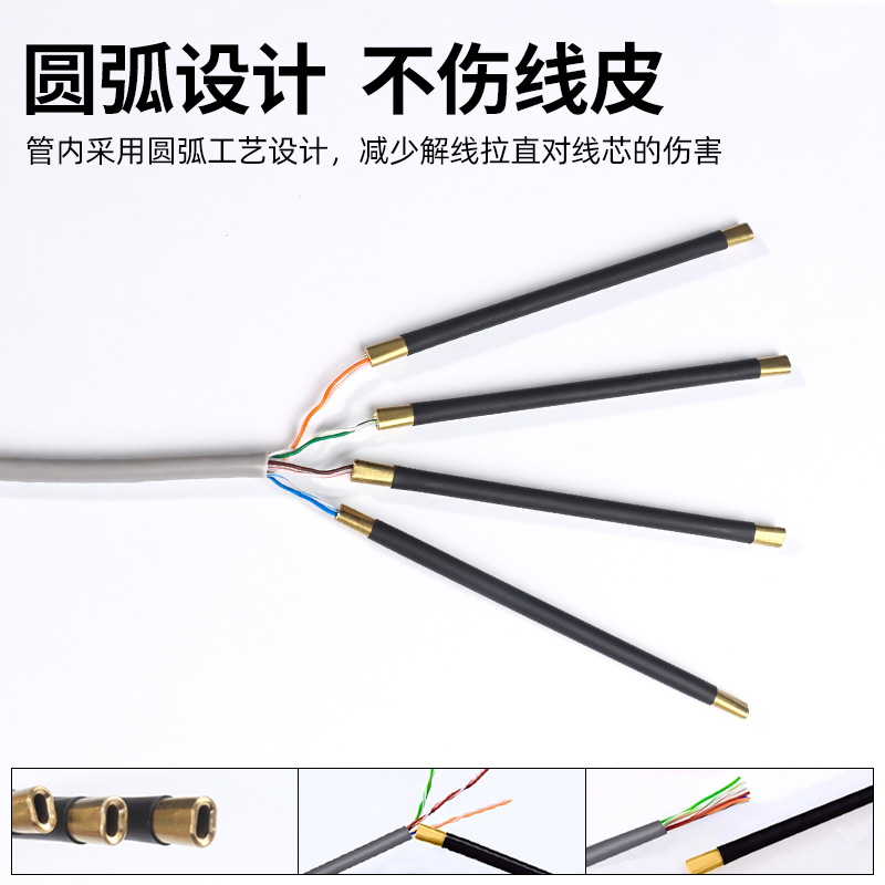 网线捋线器松解线拉直工具电话双绞线超五类六类七类捋直神器双头