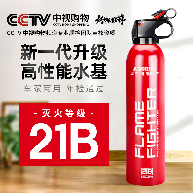 车载水基灭火器21b私家便携车内小型消防器材防爆高温家用家车 - 图0