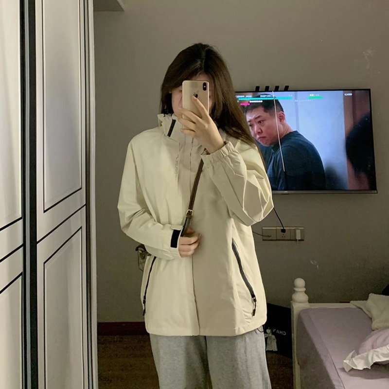 NASA联名冲锋衣男女户外进藏登山服外套可拆卸帽子防风防水夹克女 - 图2