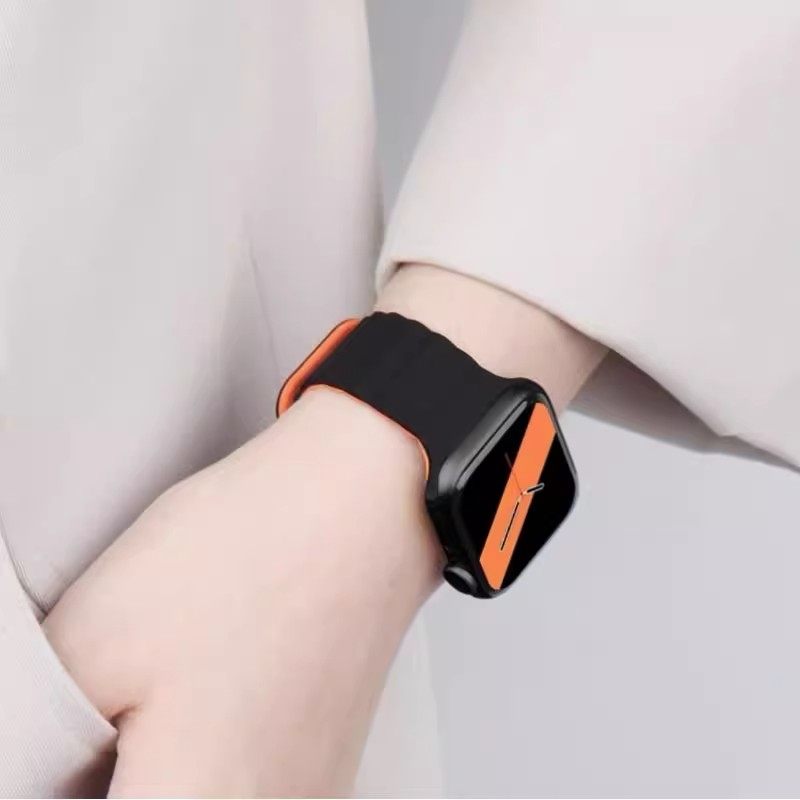 朗卡里适用苹果S11手表iwatch10表带applewatch9磁吸S8硅胶S9Ultra男SE运动8S7女7腕带夏季红色粉色黑色白色,淘宝优惠券,粉丝福利购,淘宝优惠卷