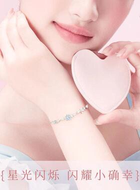 【幂琳】小众足银四叶草夜光新款纯银手R链S999轻奢珐琅星愿四叶