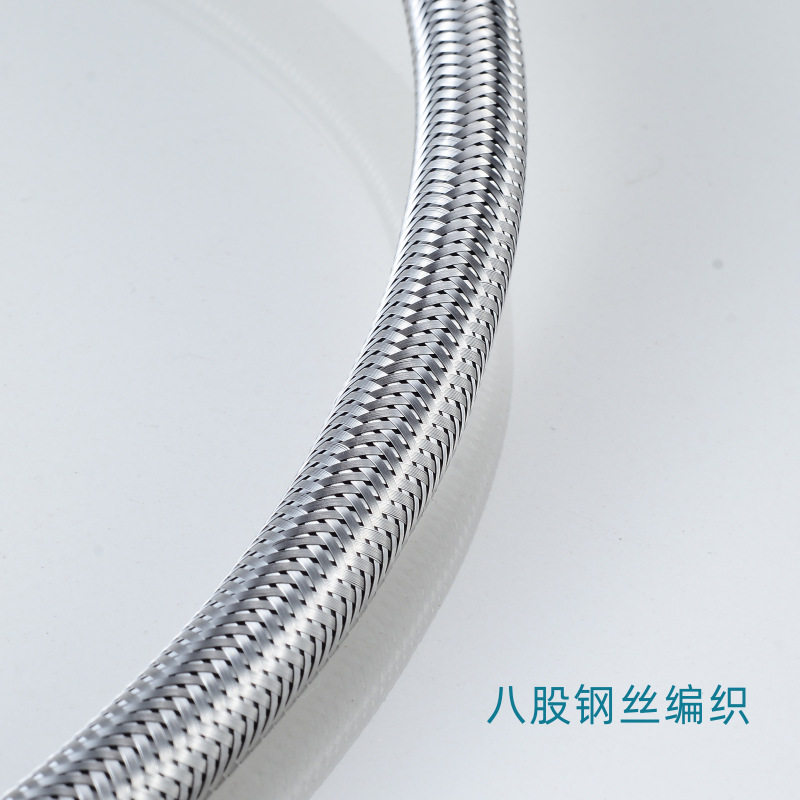 304不锈钢双头4分软管钢丝编织管热水器马桶进水高压管卫浴配件