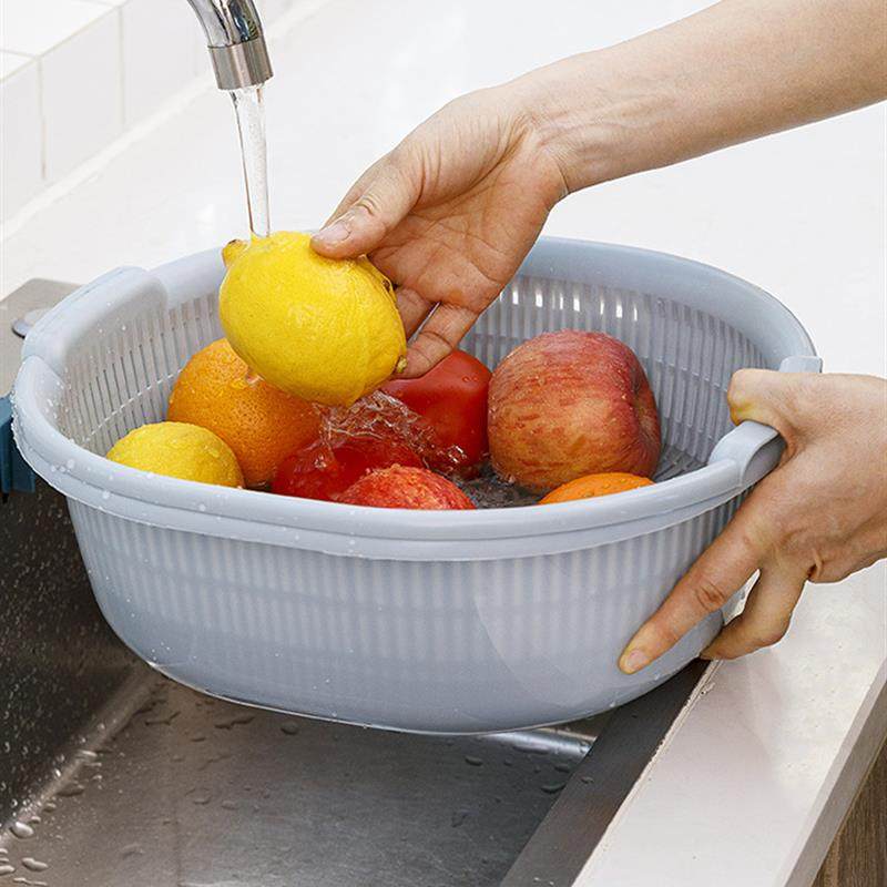 厨房双层塑料滴水篮洗菜盆洗水果篮多用淘米器洗菜篮沥水篮滤水筛,淘宝优惠券,粉丝福利购,淘宝优惠卷
