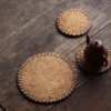 Coconut silk coaster special mat brown hair mat tea