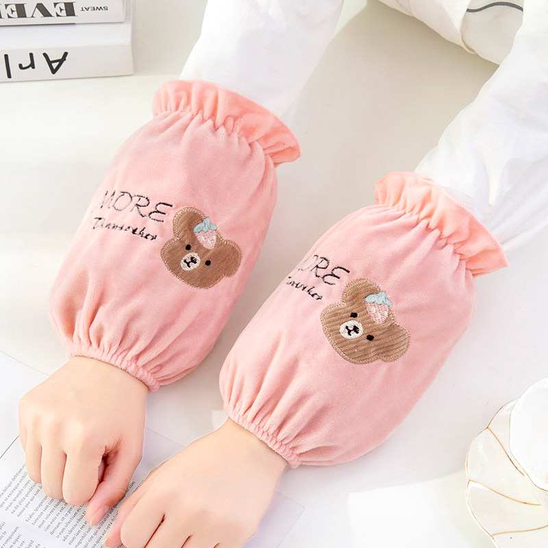 秋冬可爱成人男女办公短款绒布护袖套学生小孩作业防污清洁套袖头,淘宝优惠券,粉丝福利购,淘宝优惠卷