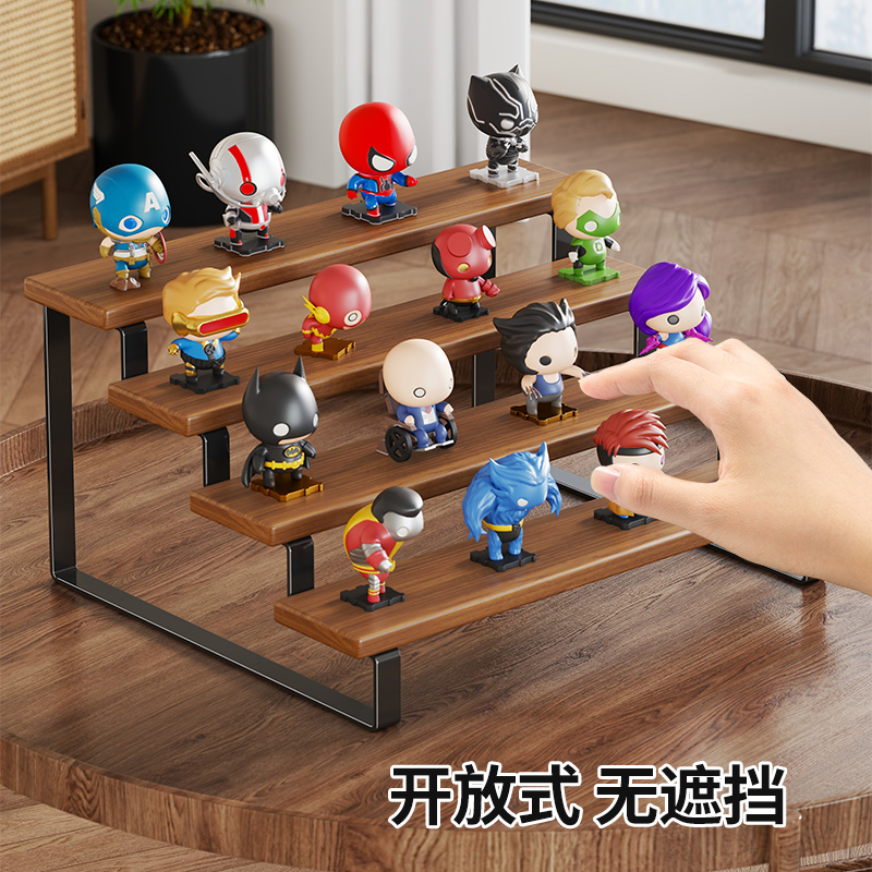 Figure storage rack with ladder blind box