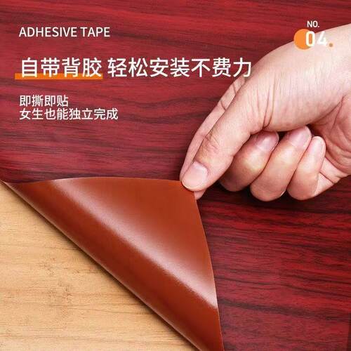 家具翻新贴膜木纹贴纸衣柜贴门贴纸自粘加厚防水防潮橱柜桌面墙面 - 图2