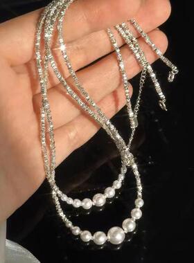 碎银子项链女渐变买一送一