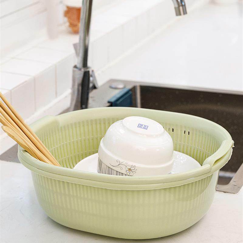 厨房双层塑料滴水篮洗菜盆洗水果篮多用淘米器洗菜篮沥水篮滤水筛,淘宝优惠券,粉丝福利购,淘宝优惠卷