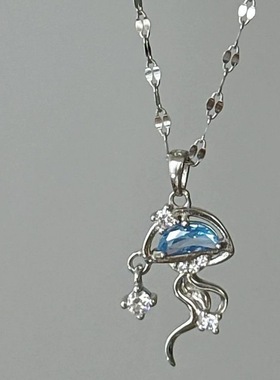 与海共舞」蓝色水母项链