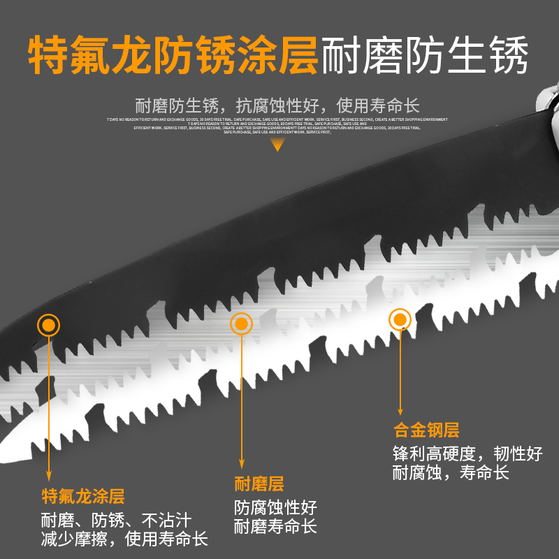 锯子家用小型手持折叠锯园林果树户外手锯伐木锯木神器快速手工锯 - 图1