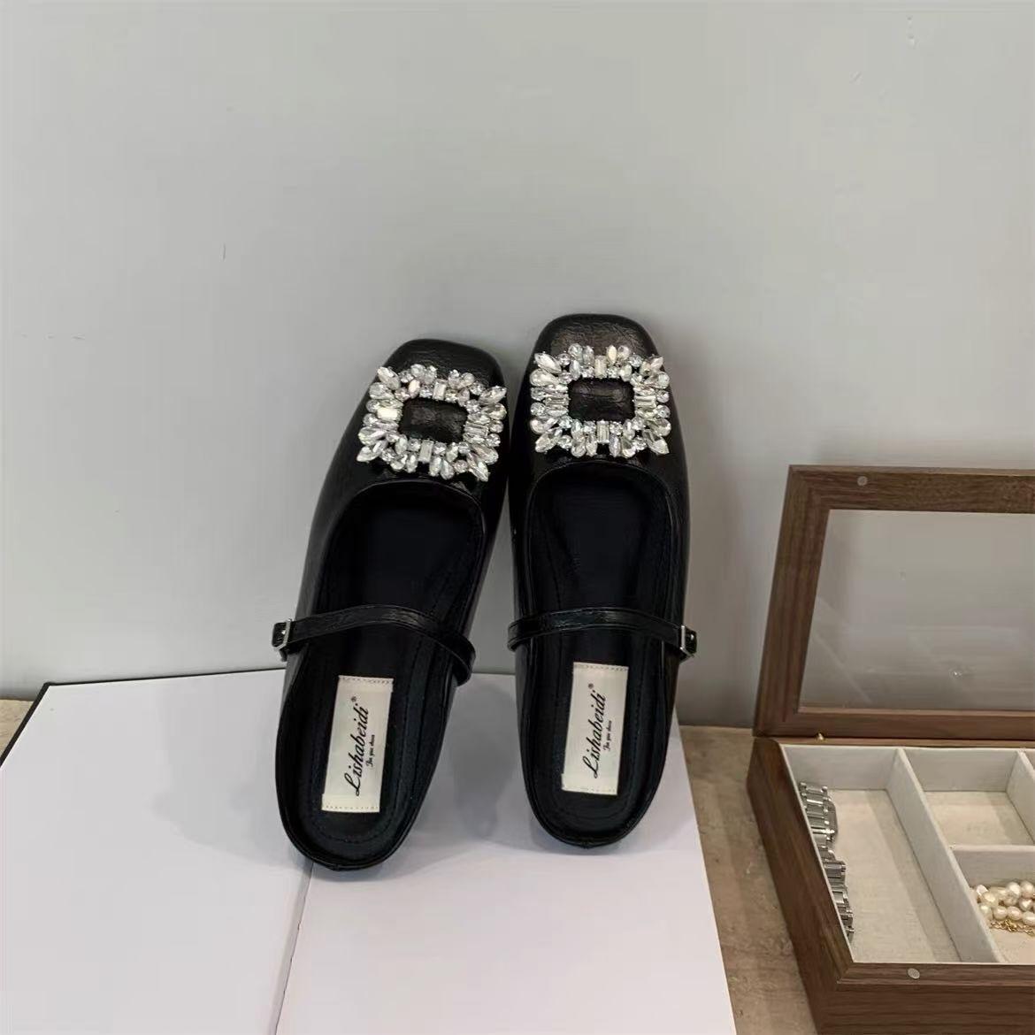 英伦风平底女玛丽珍单鞋2025新款秋冬百搭配裙子法式软底小皮鞋 - 图1