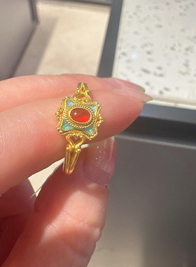 新中式宫廷风庭昭芳芳戒指