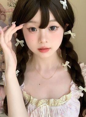 小仙女米白色蕾丝发夹可