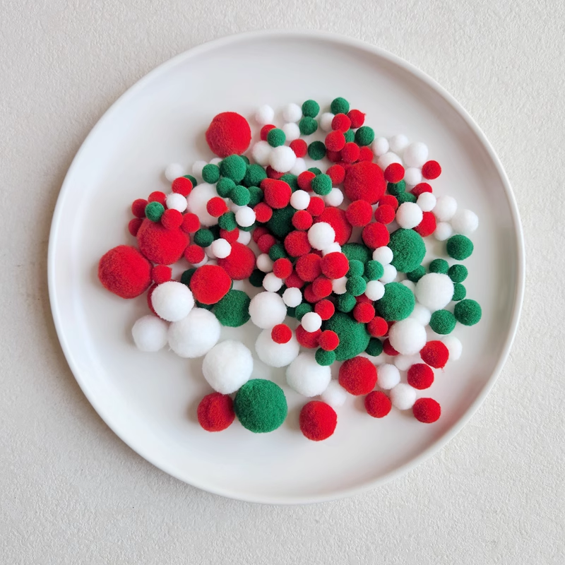 高弹毛球彩色马卡龙色幼儿园儿童diy玩具手工制作配件混色毛绒球,淘宝优惠券,粉丝福利购,淘宝优惠卷