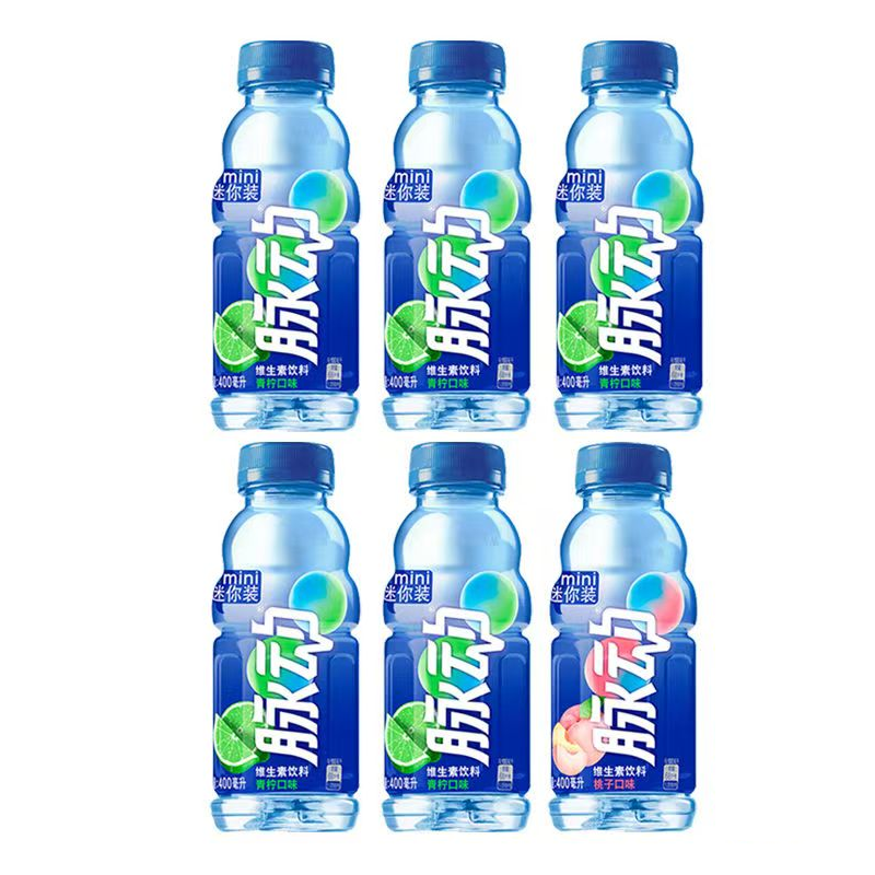脉动400ml*6瓶 青柠味桃子味运动维生素电解质饮料小瓶装方便携带 - 图3