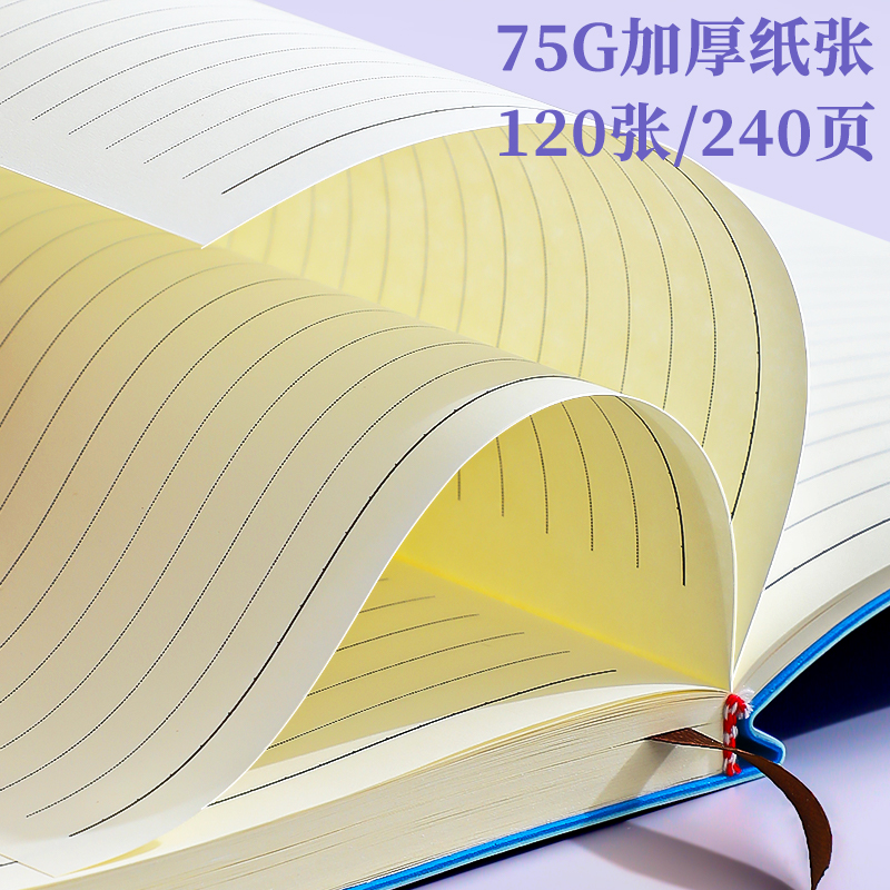 笔记本本子a5记事本简约ins风学生2024年新款软皮高档大学生考研日记本超厚工作商务办公用会议记录本内页 - 图1