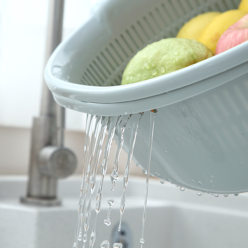 洗菜盆淘米沥水篮家用厨房双层塑料筛子洗菜篓洗水果篮子多功能,淘宝优惠券,粉丝福利购,淘宝优惠卷