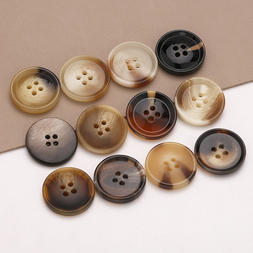 纽扣扣子女大全精致钮扣高端男西装衣服大衣配件树脂衬衫黑色风衣 - 图2