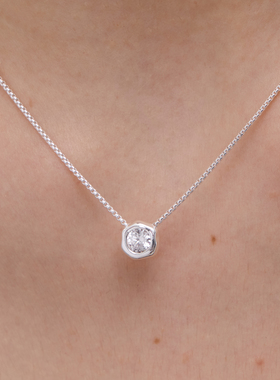 新款流光泡泡项链锆石颈链