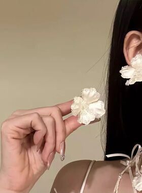 【香氛调】超仙温柔白色花朵项链氛围感气质锁骨链套装