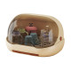 Transparent plastic tea cup storage box desktop finishing cabinet