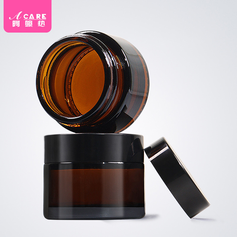 分装瓶/膏霜瓶AD1sl001-旅行面霜玻璃化妆品空瓶粉底液乳液瓶便携 - 图0