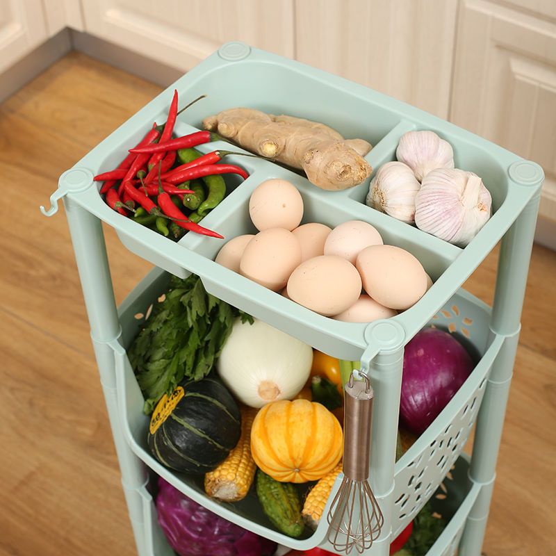 厨房用品置物架落地多层小百货收纳架子菜篮子蔬菜果蔬放菜收纳筐 - 图3