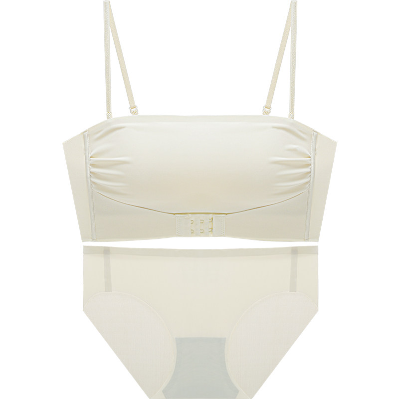 无肩带内衣女大胸显小聚拢防下垂薄款裹胸无痕文胸罩杯前扣无钢圈,淘宝优惠券,粉丝福利购,淘宝优惠卷