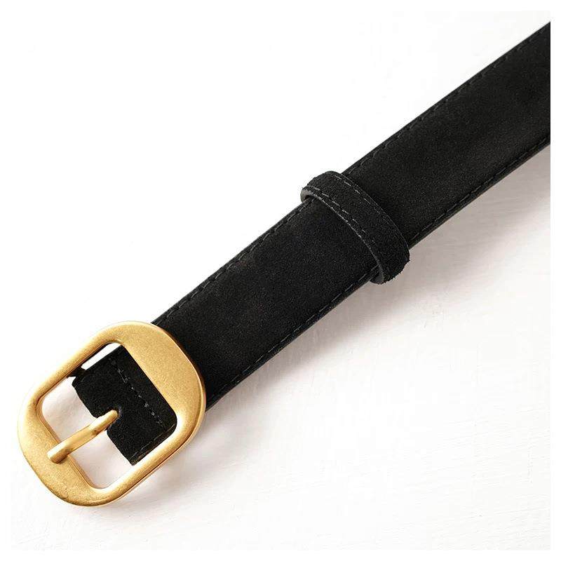 皮带女真皮绒面腰带女复古金针扣配牛仔裤高级感新款裤带,淘宝优惠券,粉丝福利购,淘宝优惠卷